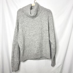Women's UGG Gray Soft Chunky Cowl Neck Oversized Sweater Large